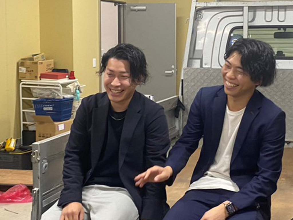 先輩と回る